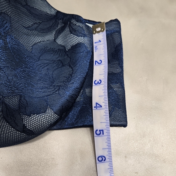 Cacique Blue Lace Padded Underwire Bra. Plus Size 42DD - Picture 7 of 9